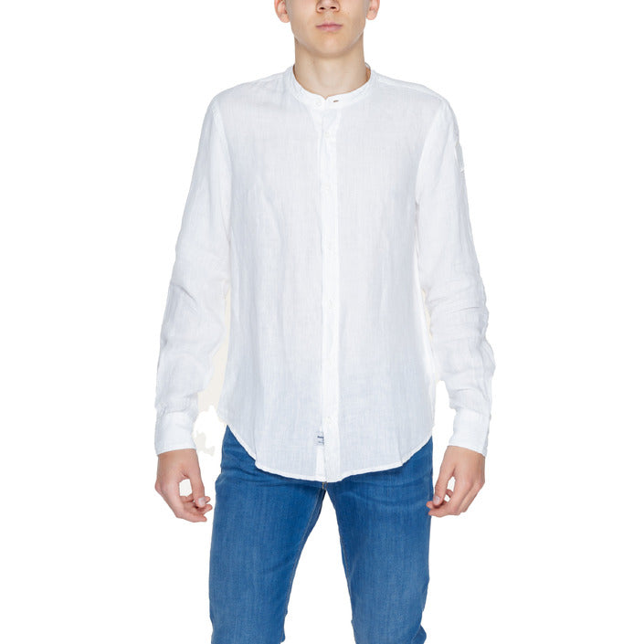 Blauer Shirt Heren