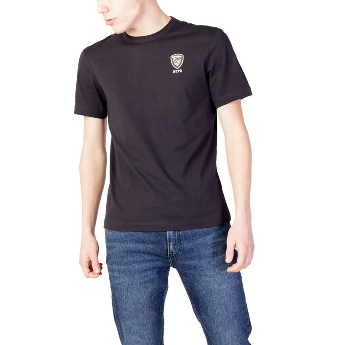 Blauer T-shirt Heren