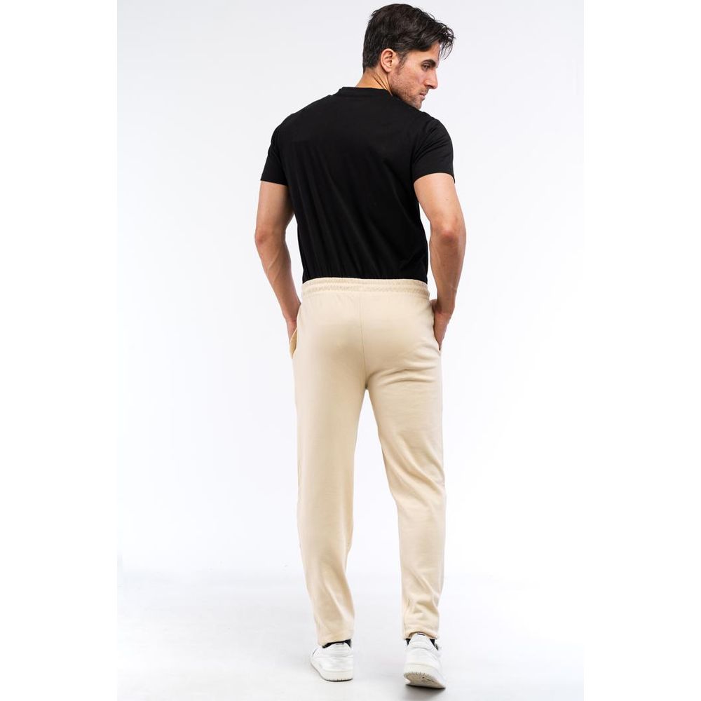 Cavalli Class Beige Cotton Joggers (Workout Pants)