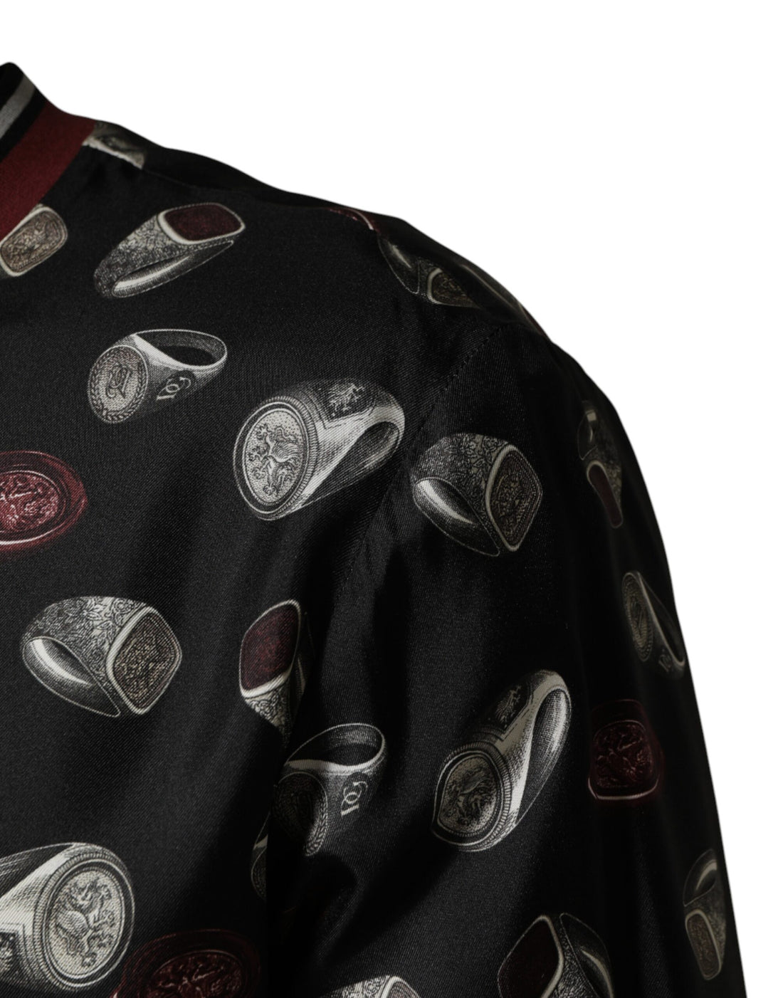 Dolce & Gabbana Black Ring Print CrewNeck Sweatshirt  Sweater