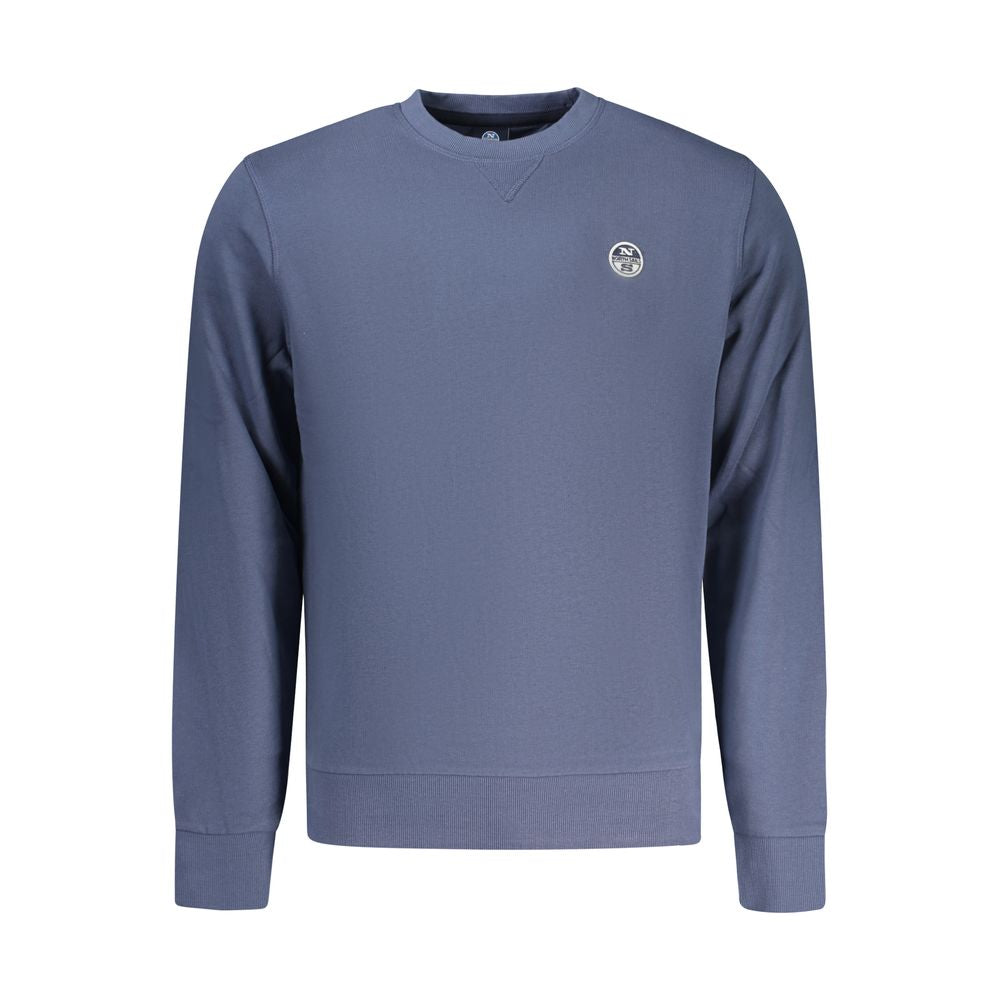 North Sails Blue Cotton Men Sweatshirt