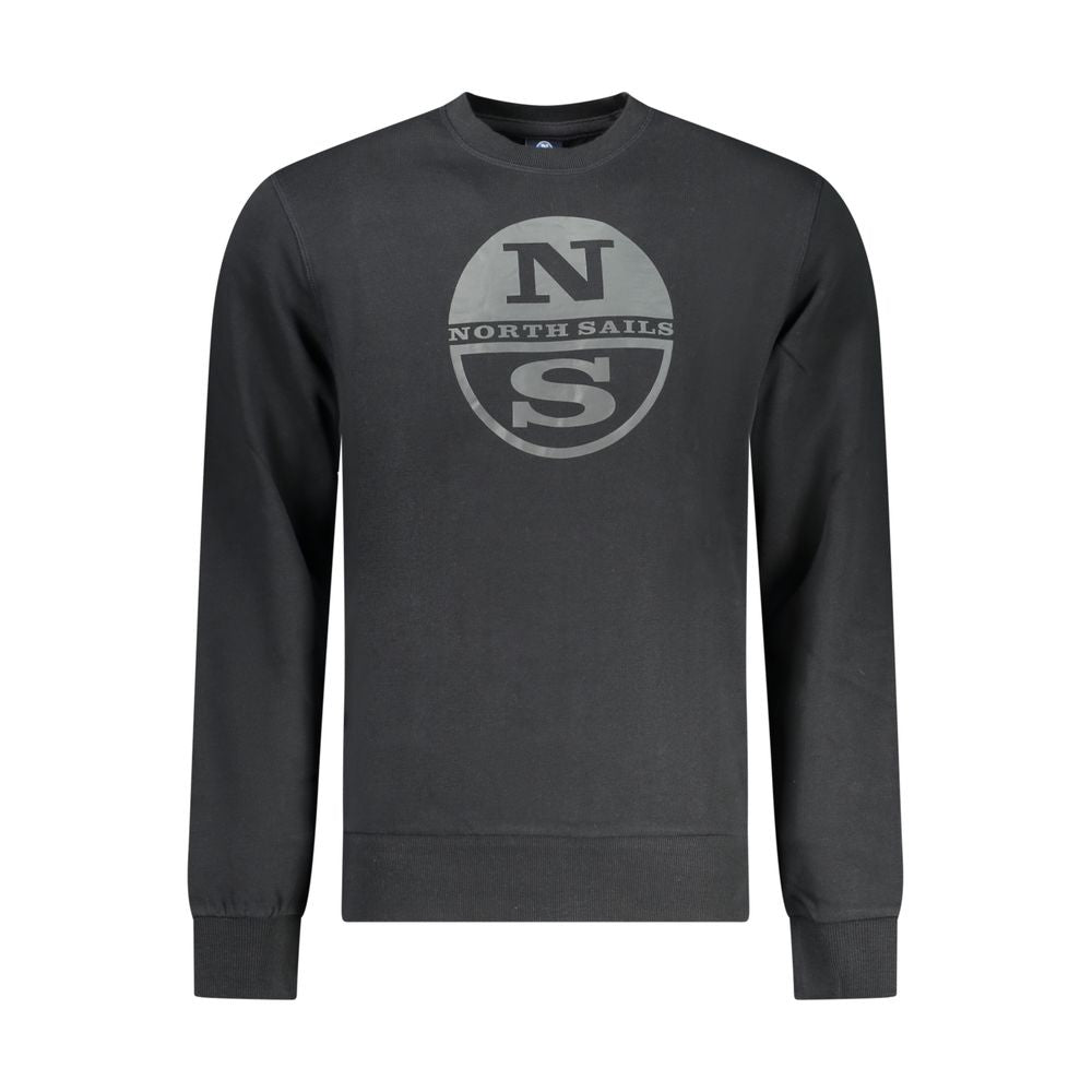North Sails Black Cotton Men Sweatshirt