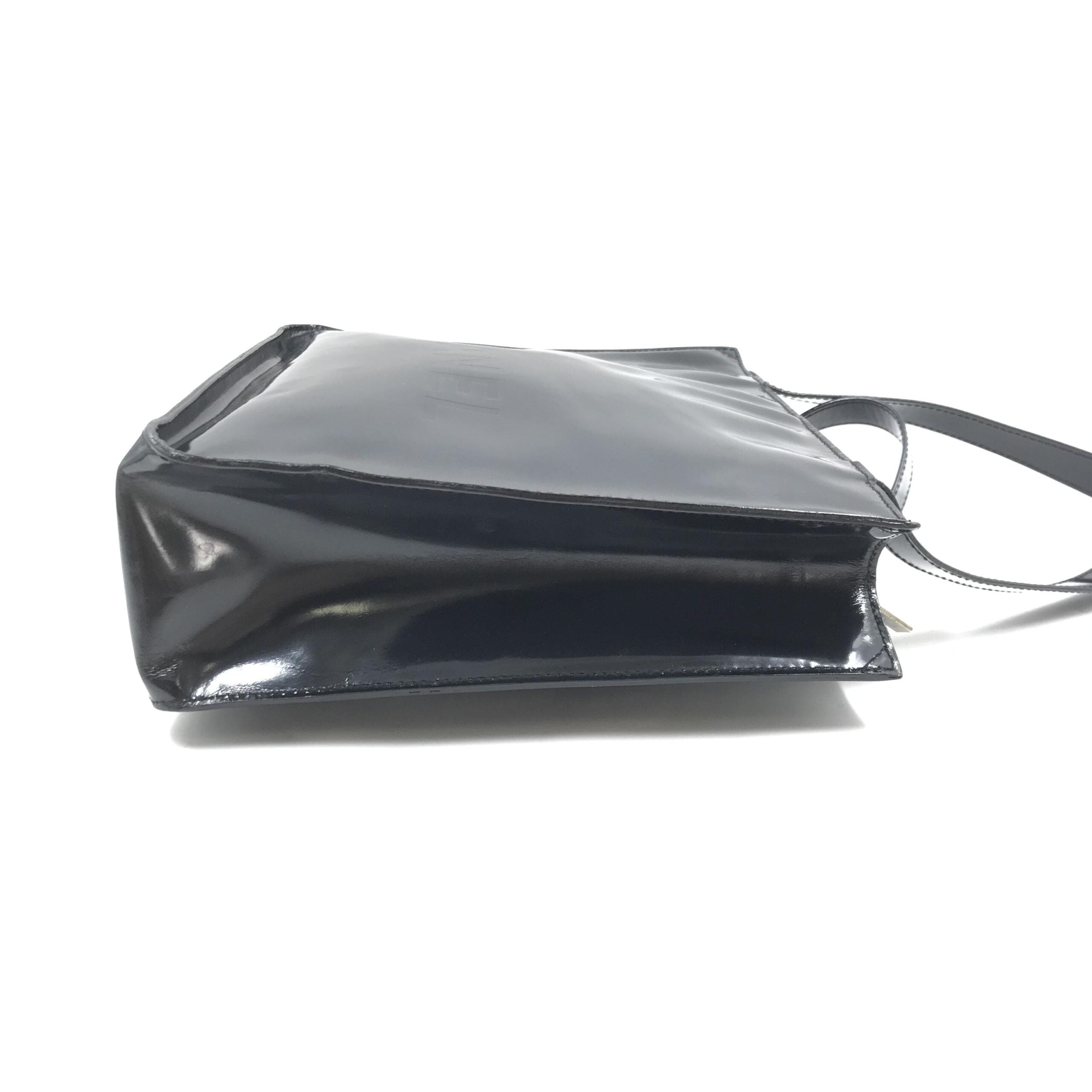 Chanel Black Patent Leather Tote