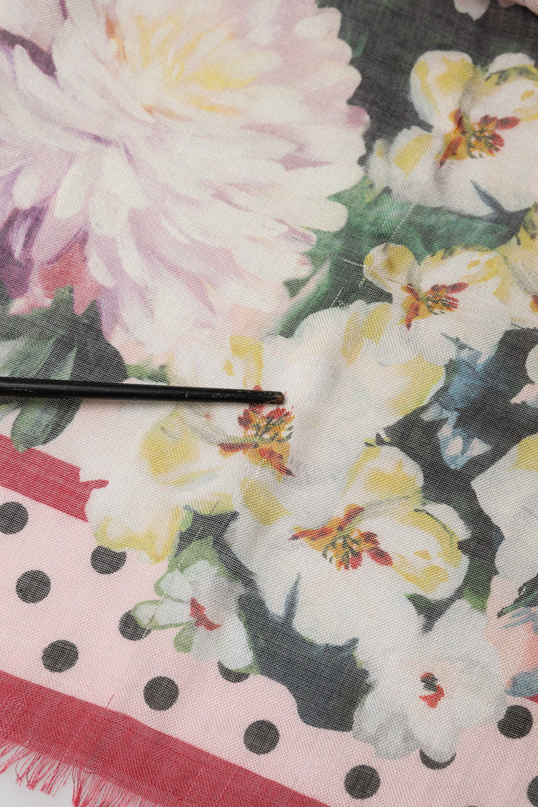 Dolce & Gabbana Multicolor Floral Print Square Stole 133cm x 133cm Scarf