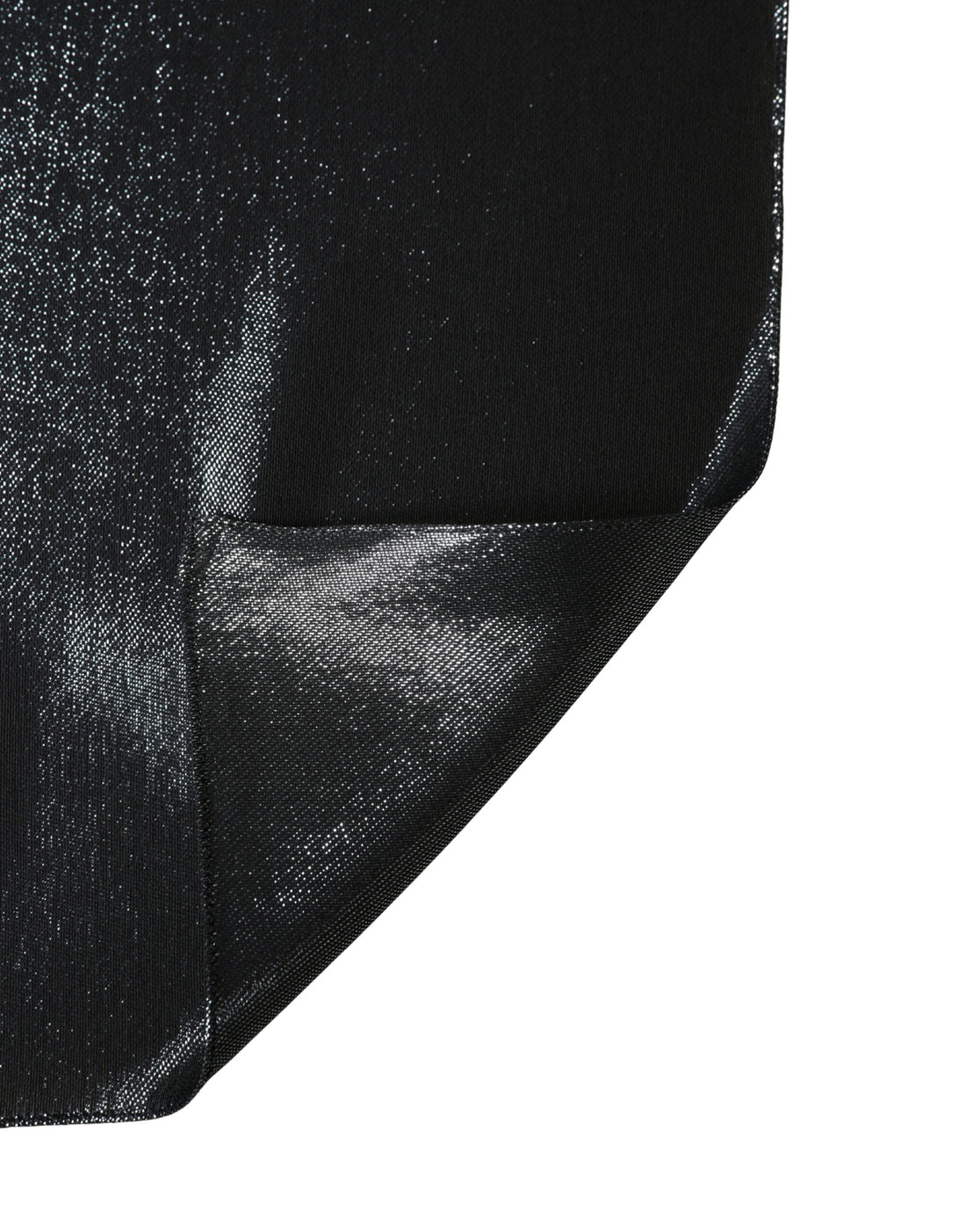 Zwarte Zijden Lurex Foulard Wikkeldoek 119cm x 117.5cm Sjaal