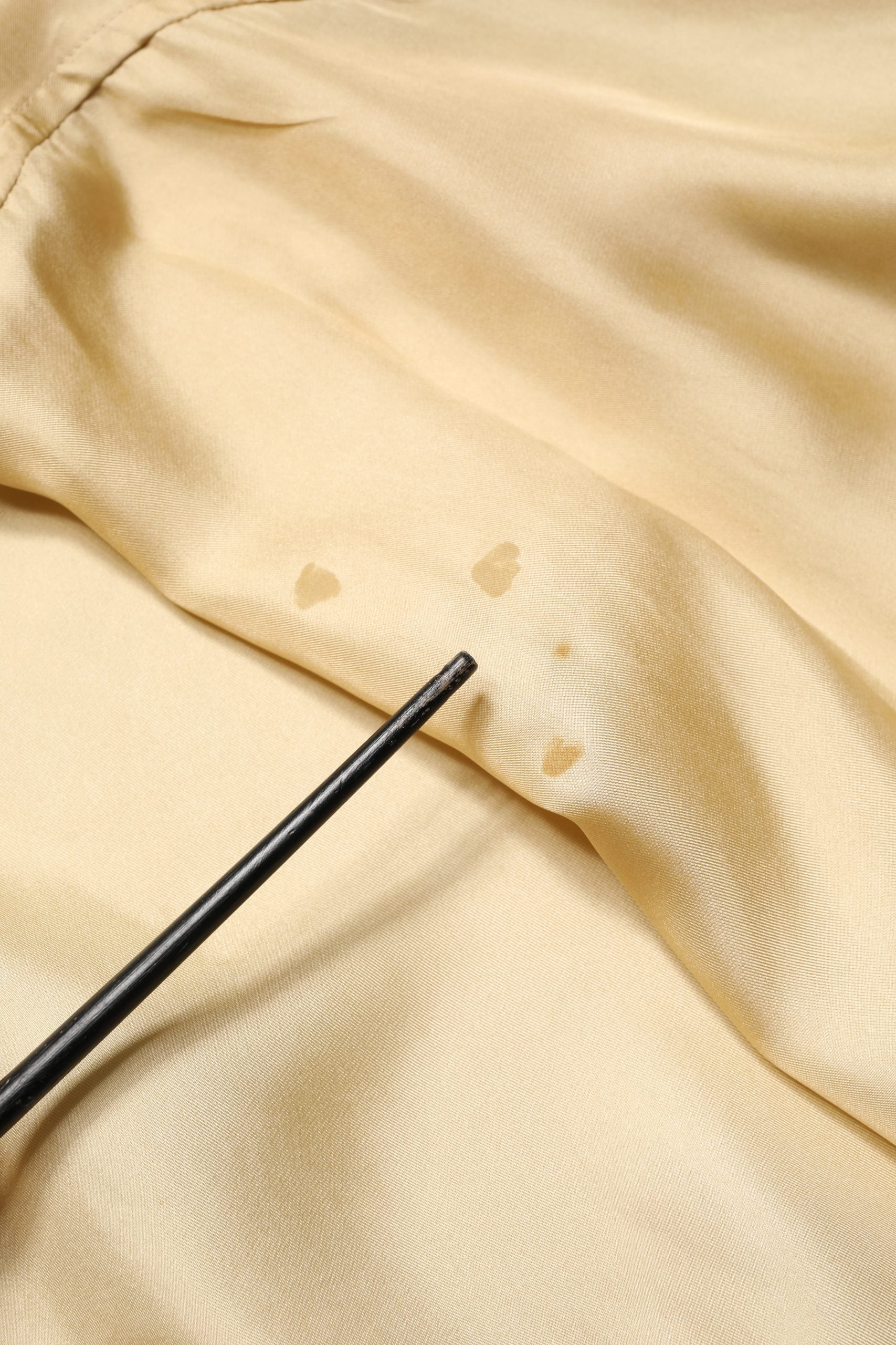Geel Zijden Oversized Overhemd Met Knoopsluiting Voor Heren