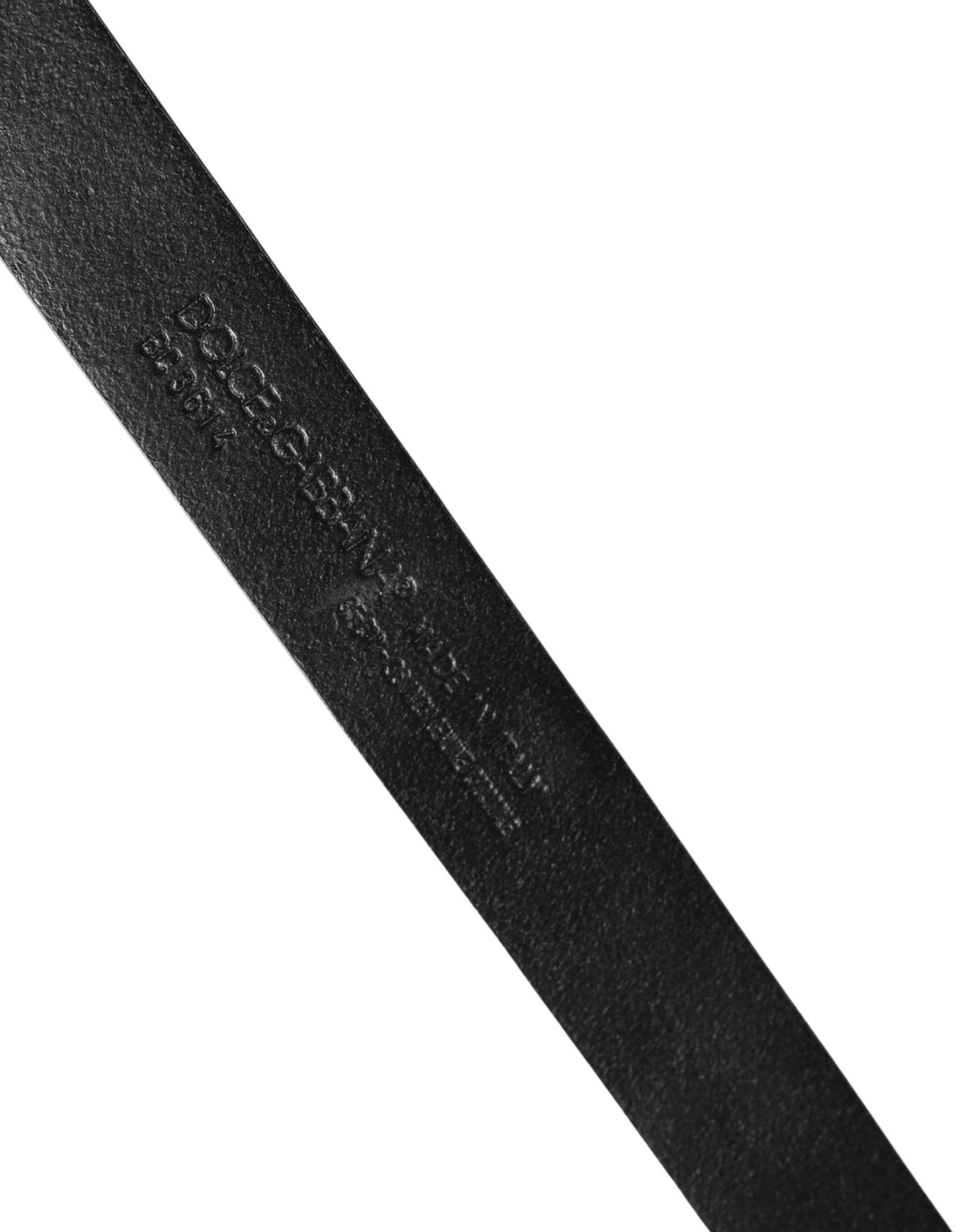 Dolce & Gabbana Men Black Exotic Leather Metal Buckle Belt