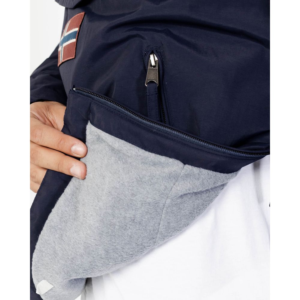 Napapijri Blue Polyester Shell Jacket
