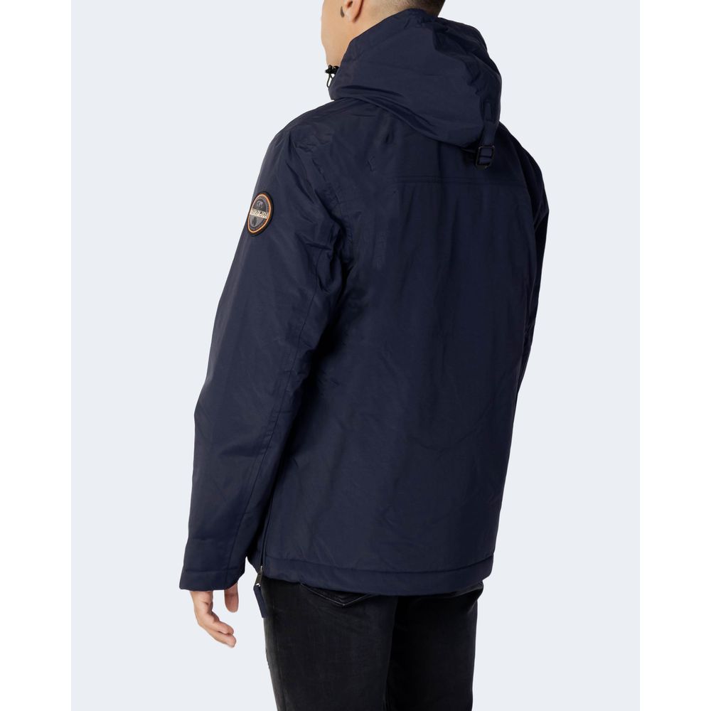 Napapijri Blue Polyester Shell Jacket