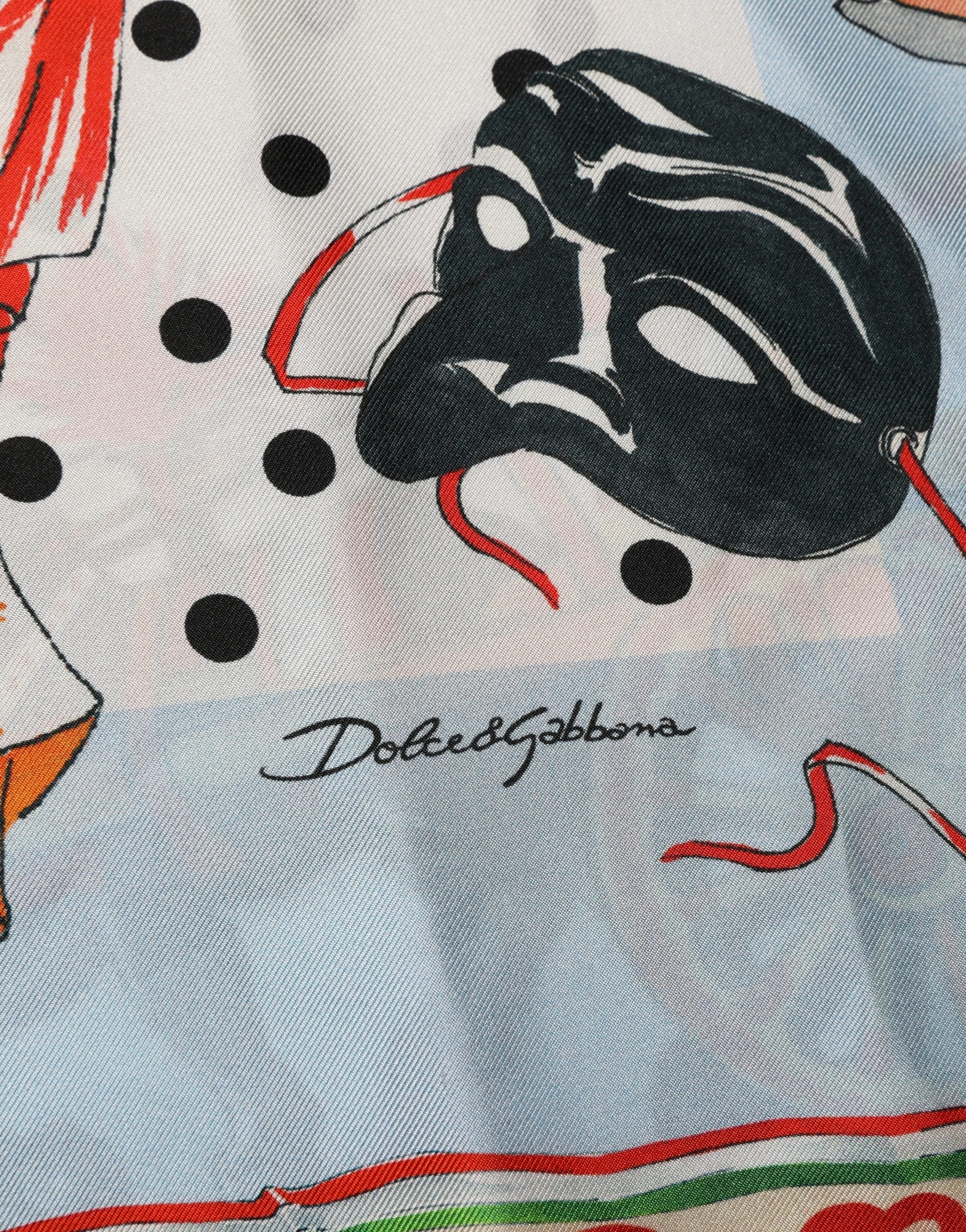 Dolce & Gabbana Multicolor Italy Scenes Graphic Silk Top