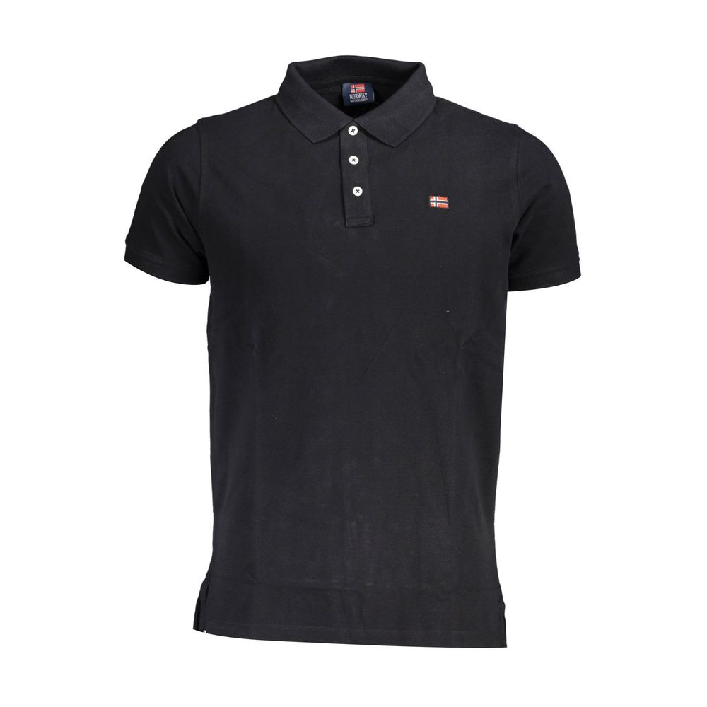 Norway 1963 Black Cotton Men Polo Shirt
