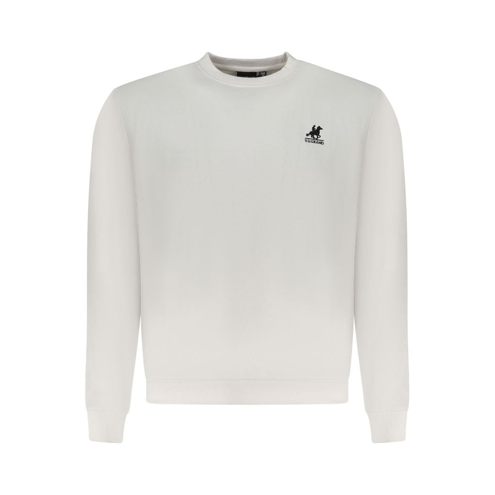 U.S. Grand Polo White Cotton Men Sweatshirt