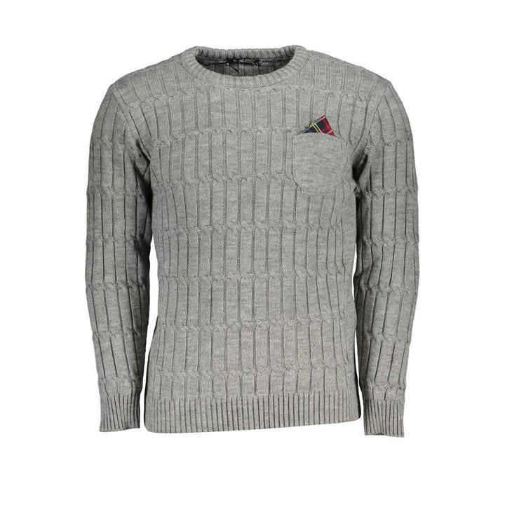 U.S. Grand Polo Grigio Acrylic Men Sweater