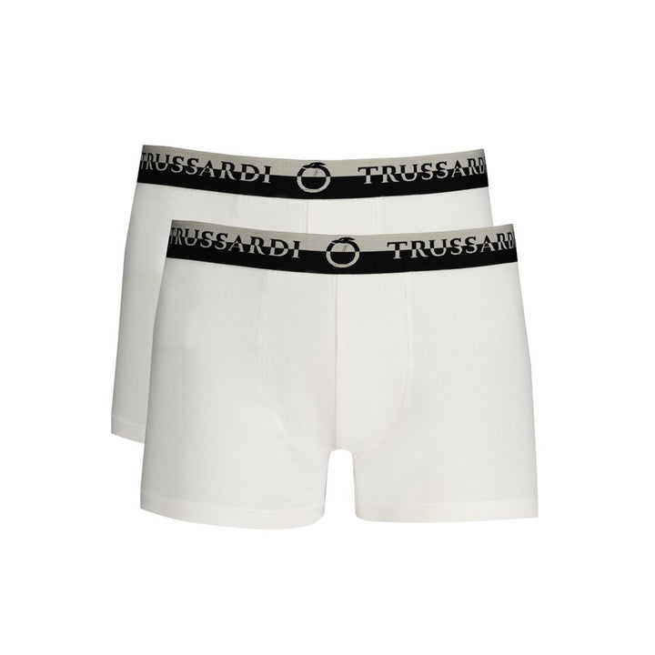 Trussardi White Cotton Men's Boxer Brief