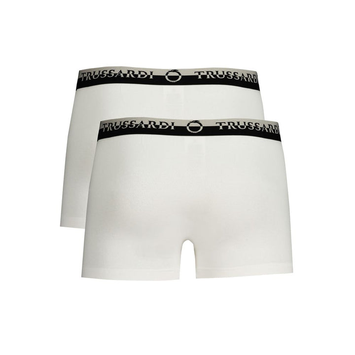 Trussardi White Cotton Men's Boxer Brief