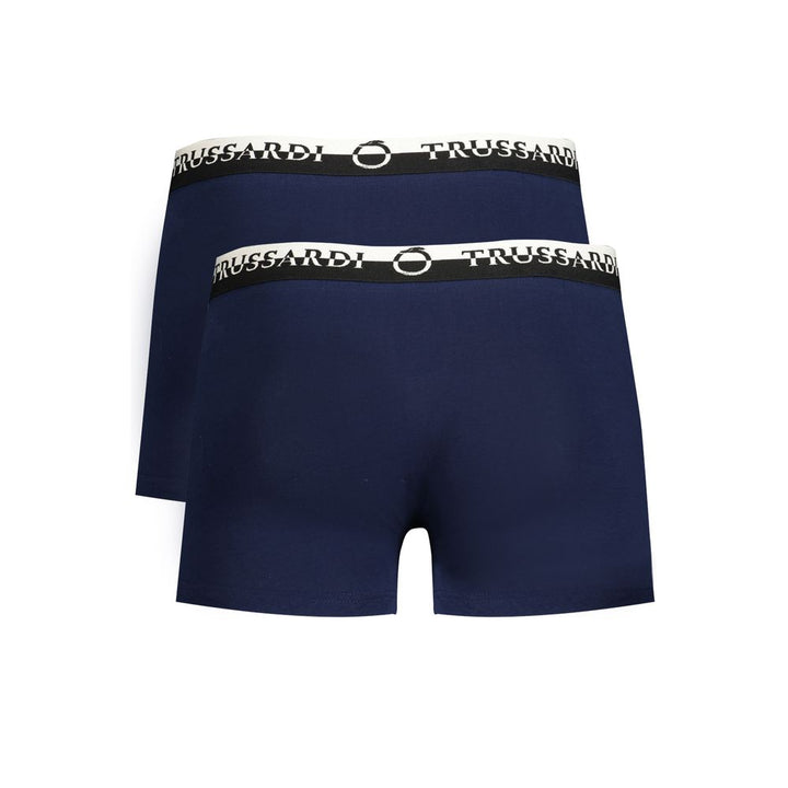 Trussardi Blu Cotton Mens Boxer
