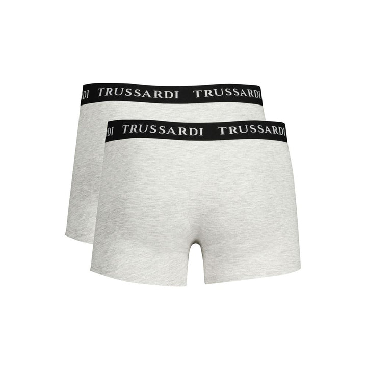 Trussardi Grigio Cotton Men's Boxer Underwear