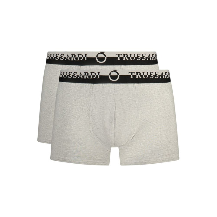 Trussardi Grigio Cotton Men Boxer Short