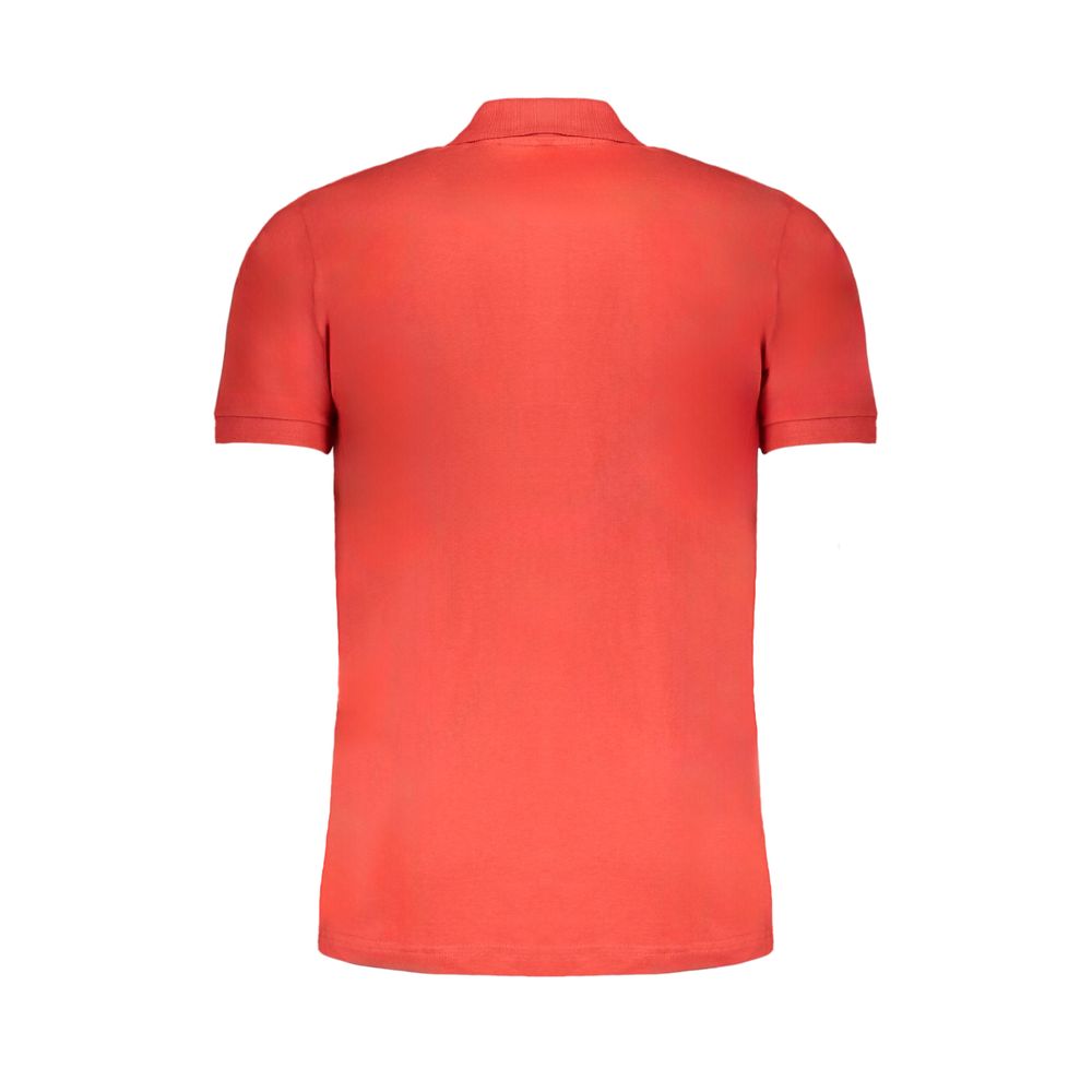 Gianmarco Venturi Red Cotton Men Polo Shirt