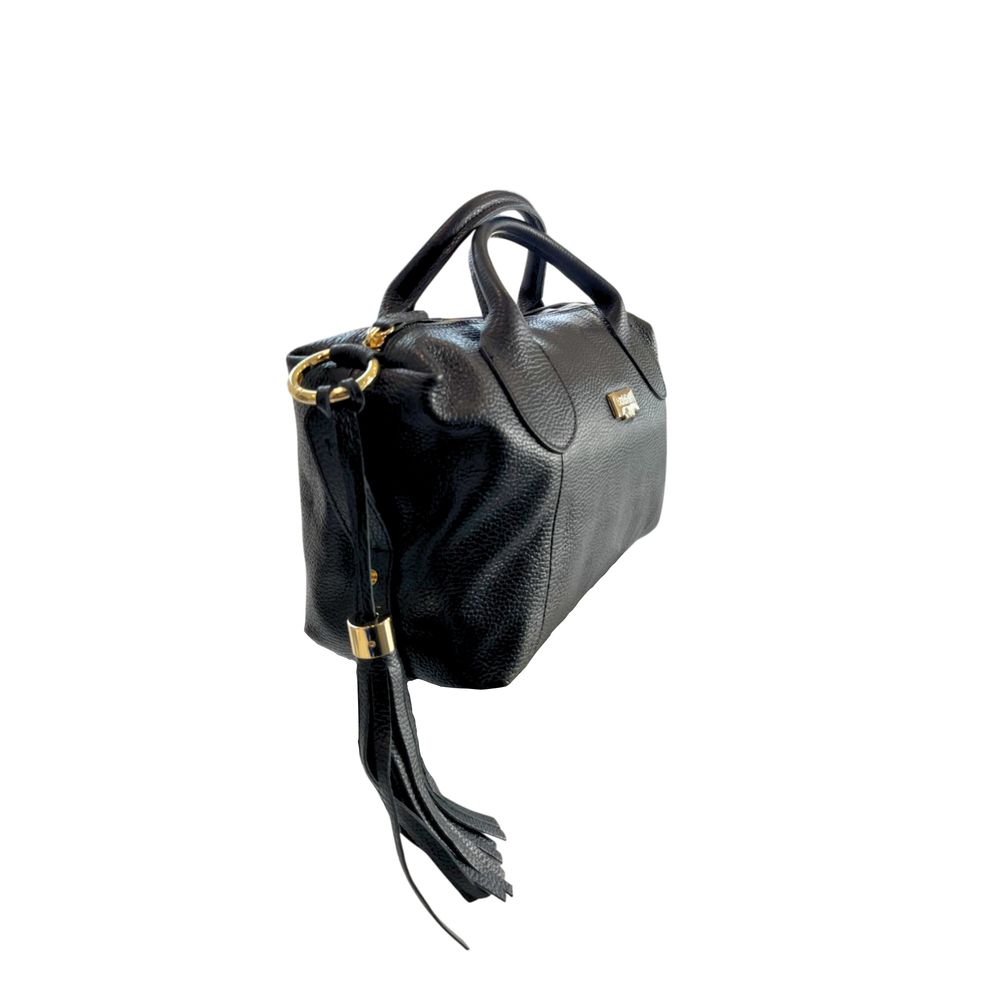 Baldinini Trend Black Leather Women Handbag
