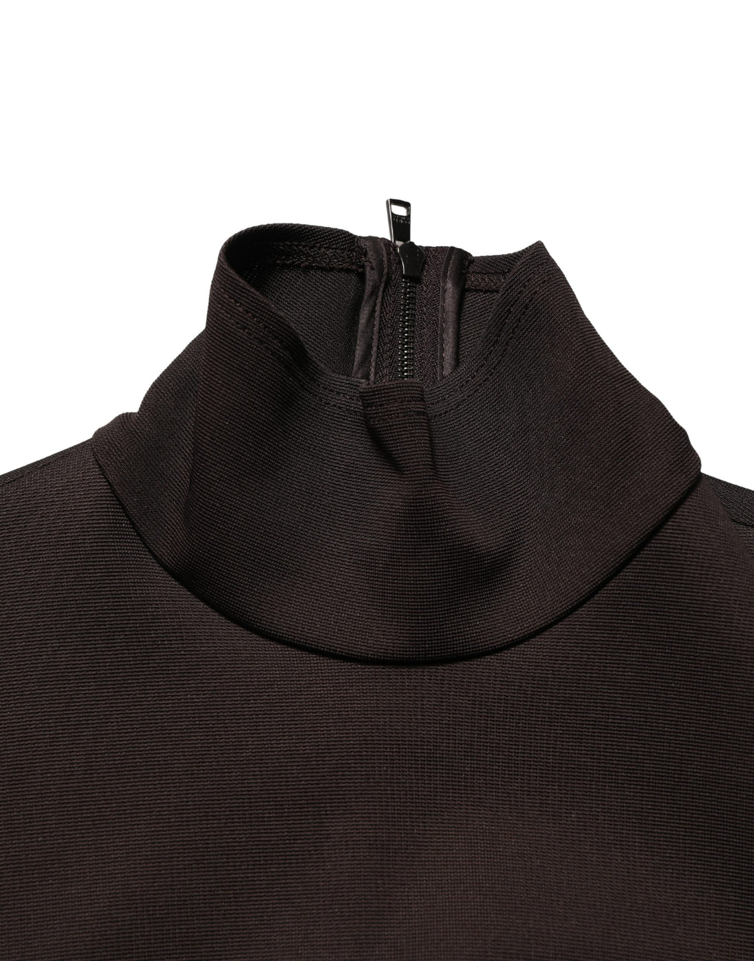 Bruine Coltrui Jersey Lange Maxi Jurk