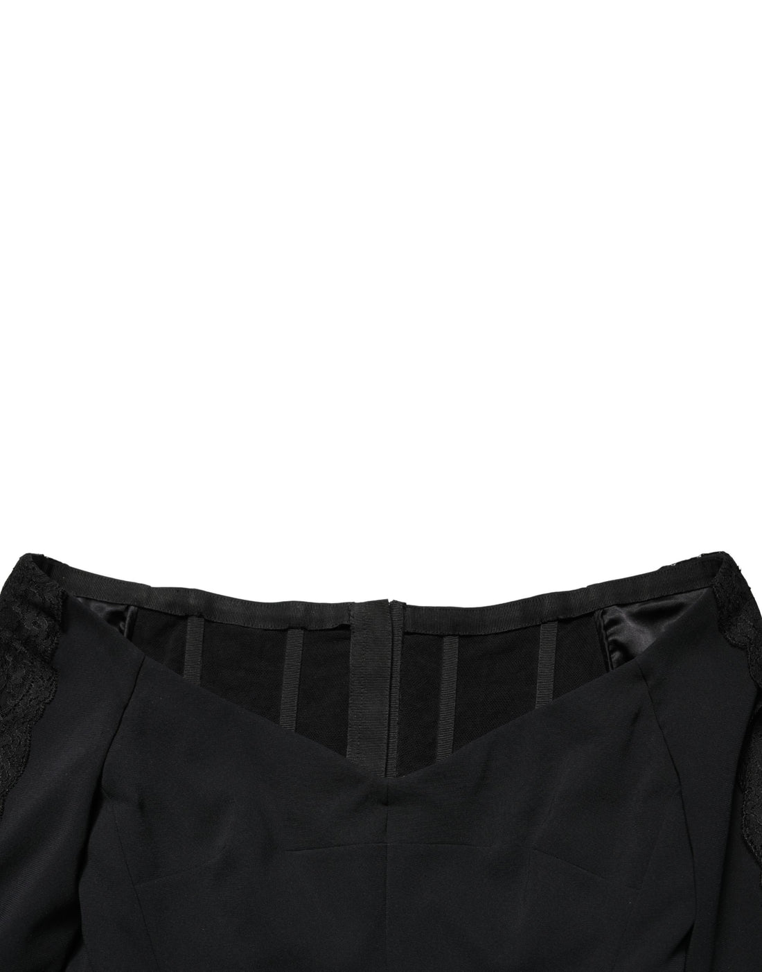 Zwarte Zijden Maxi Jurk met Knopenlijfje