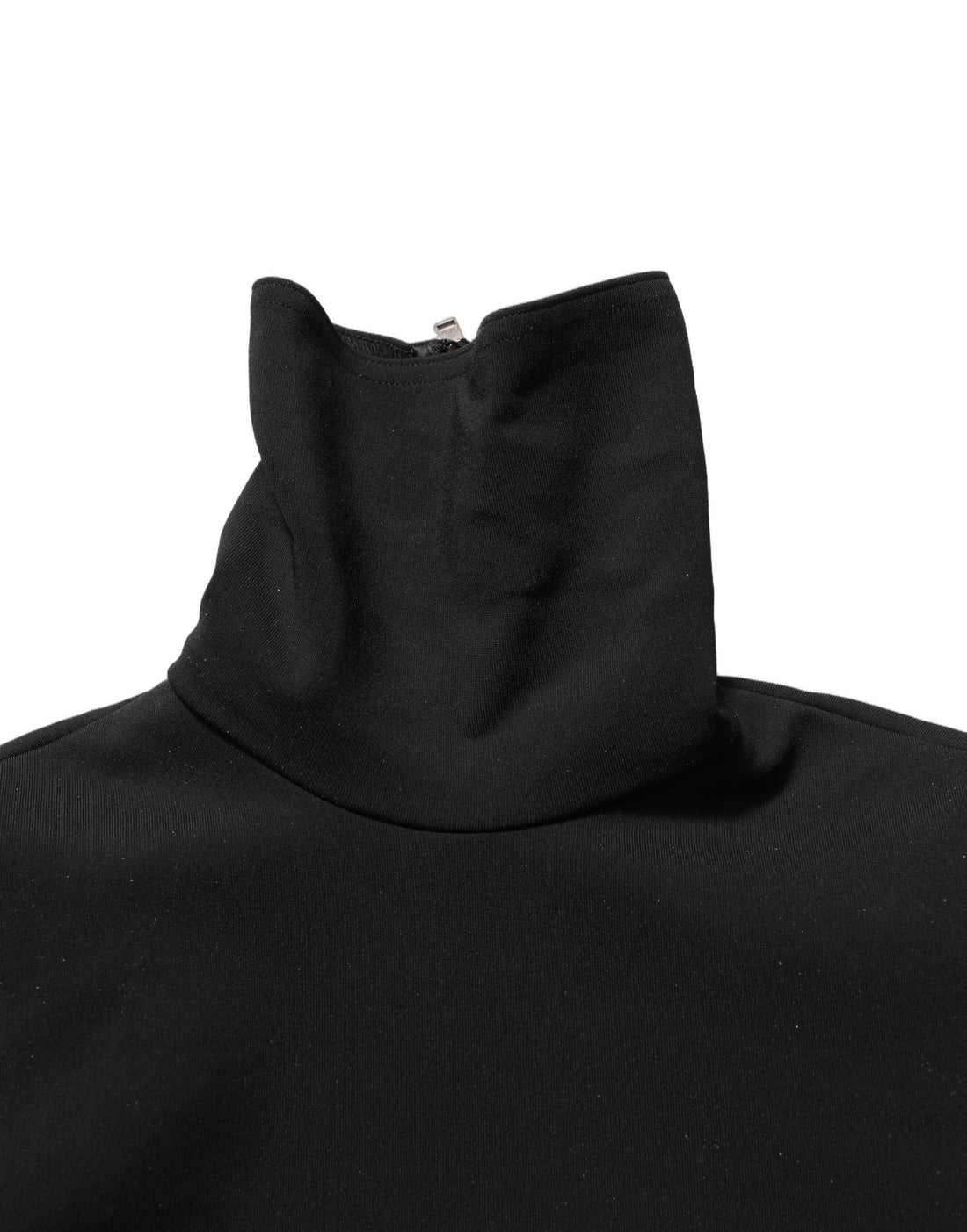 Zwarte Viscose Maxi Schedejurk met Lange Mouwen