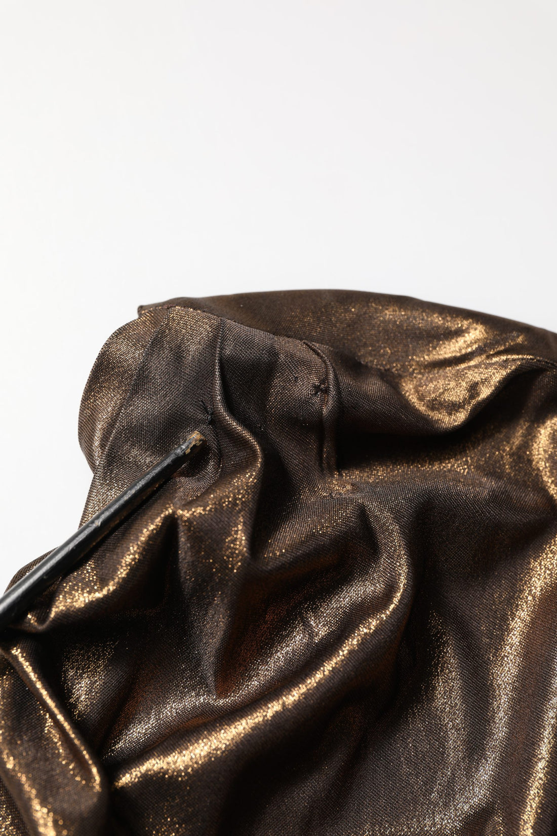 Bronzen Asymmetrische Gedrapeerde Jurk Met Eén Schouder