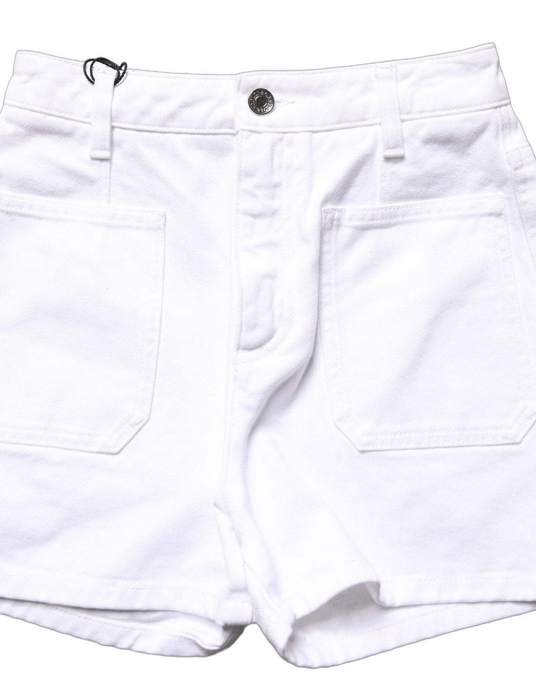 Witte Katoenen HighWaist Denim Hotpants Shorts