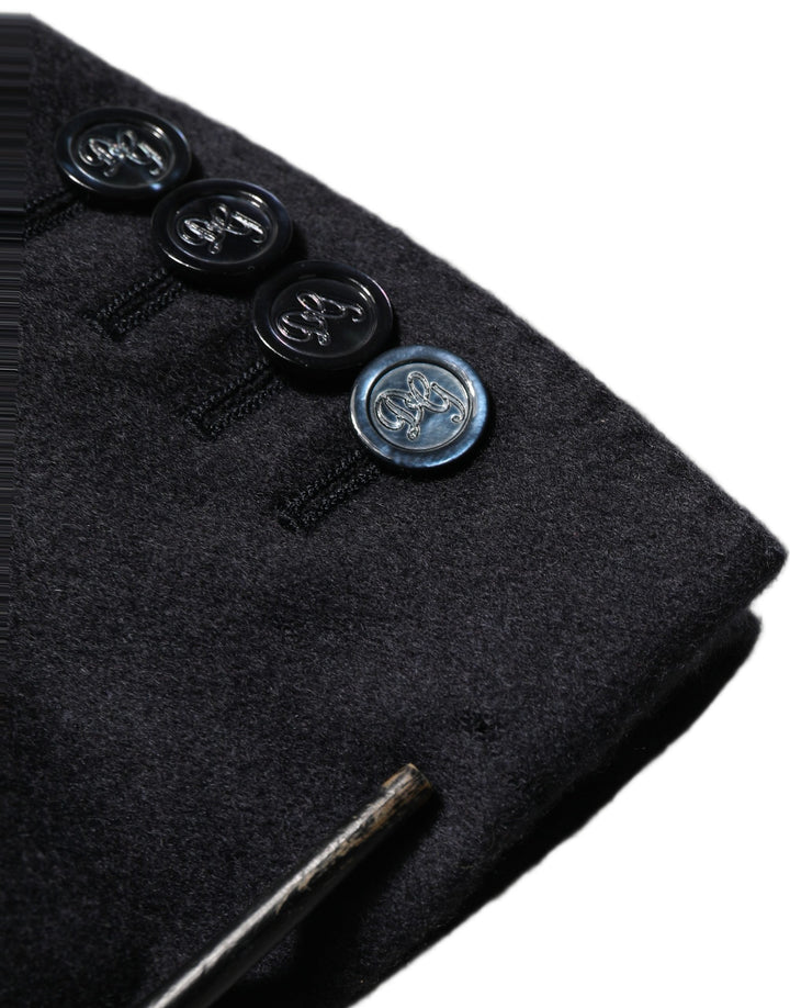 Dolce & Gabbana Blue Cashmere Single Breasted Blazer Jacket