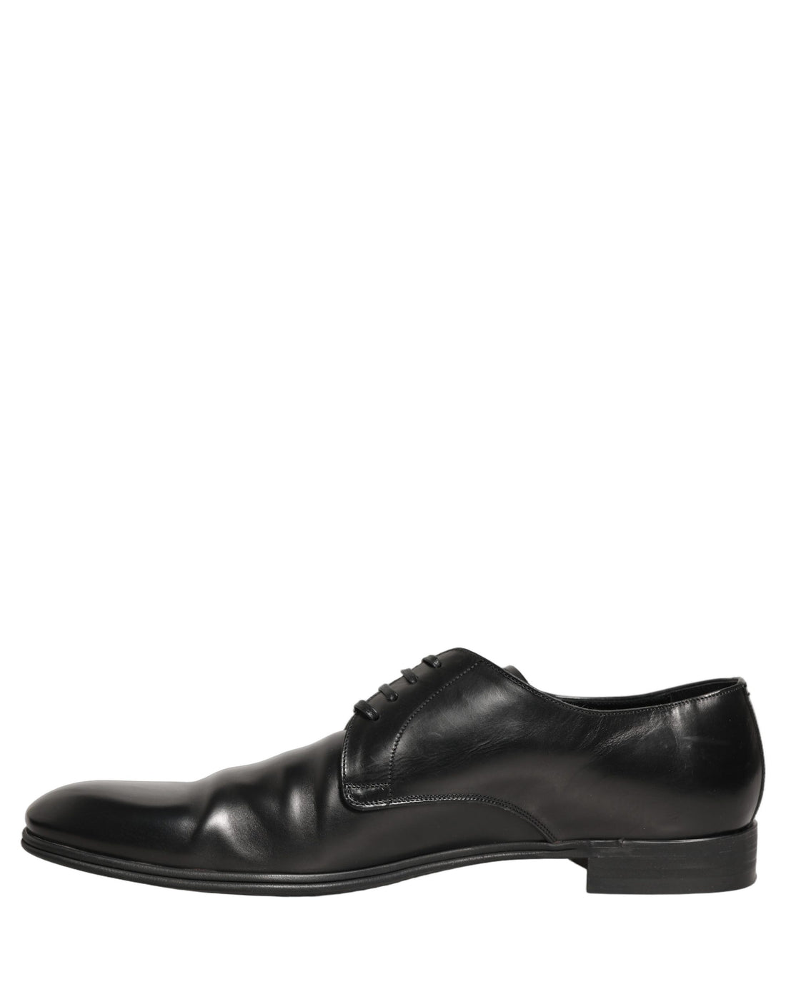 Dolce & Gabbana Black Leather Men Derby Dress Formal Shoes