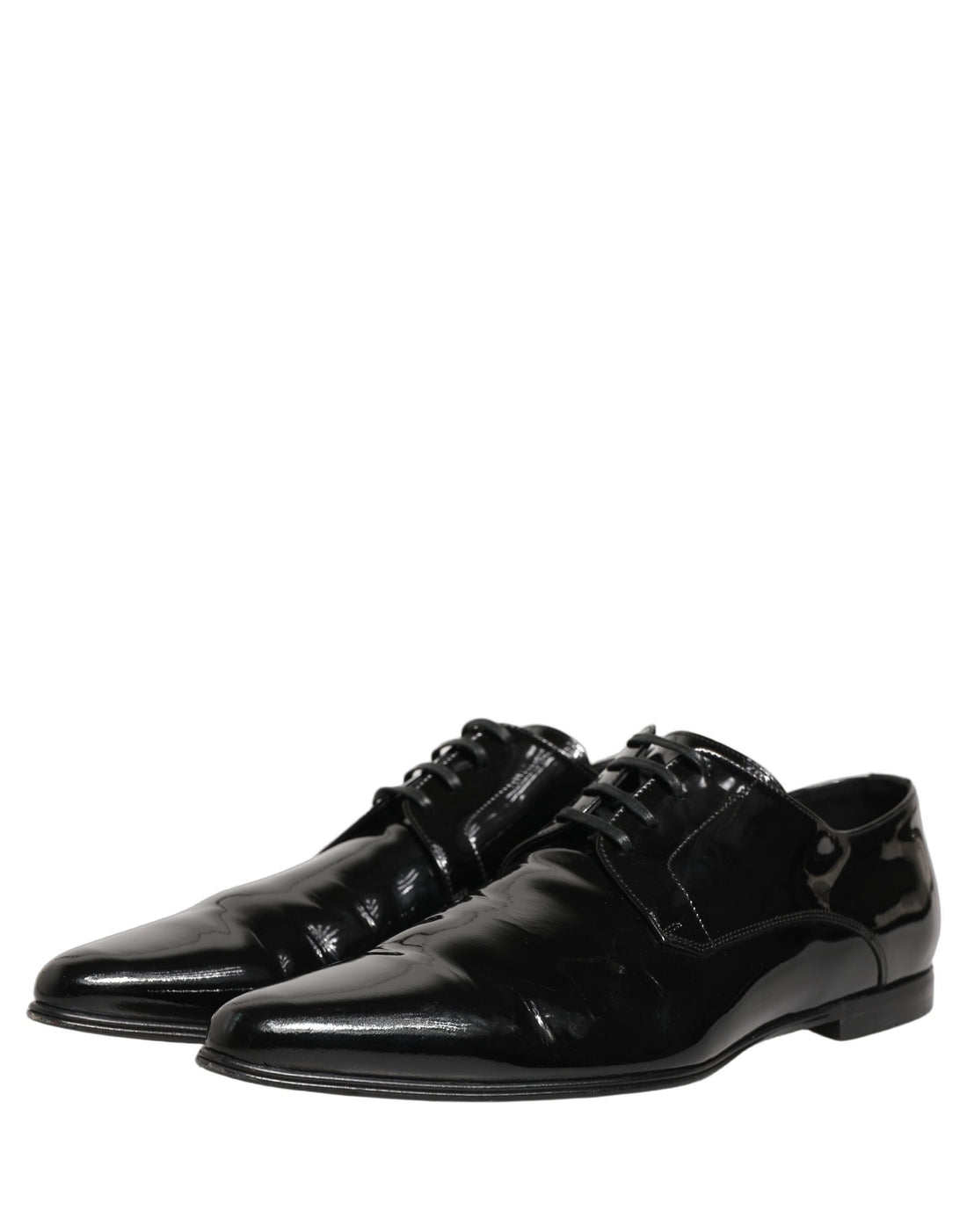 Dolce & Gabbana Black Leather Derby Dress Men Formal Shoes