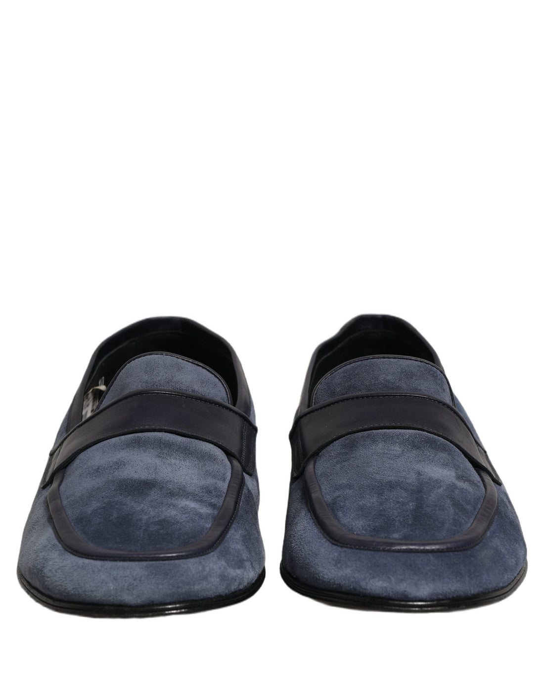 Dolce & Gabbana Blue Suede Leather Loafers Moccasins Shoes