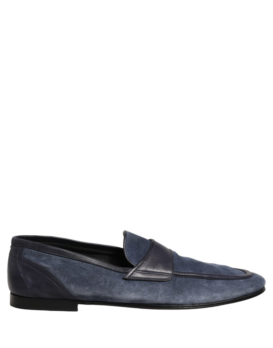Dolce & Gabbana Blue Suede Leather Loafers Moccasins Shoes