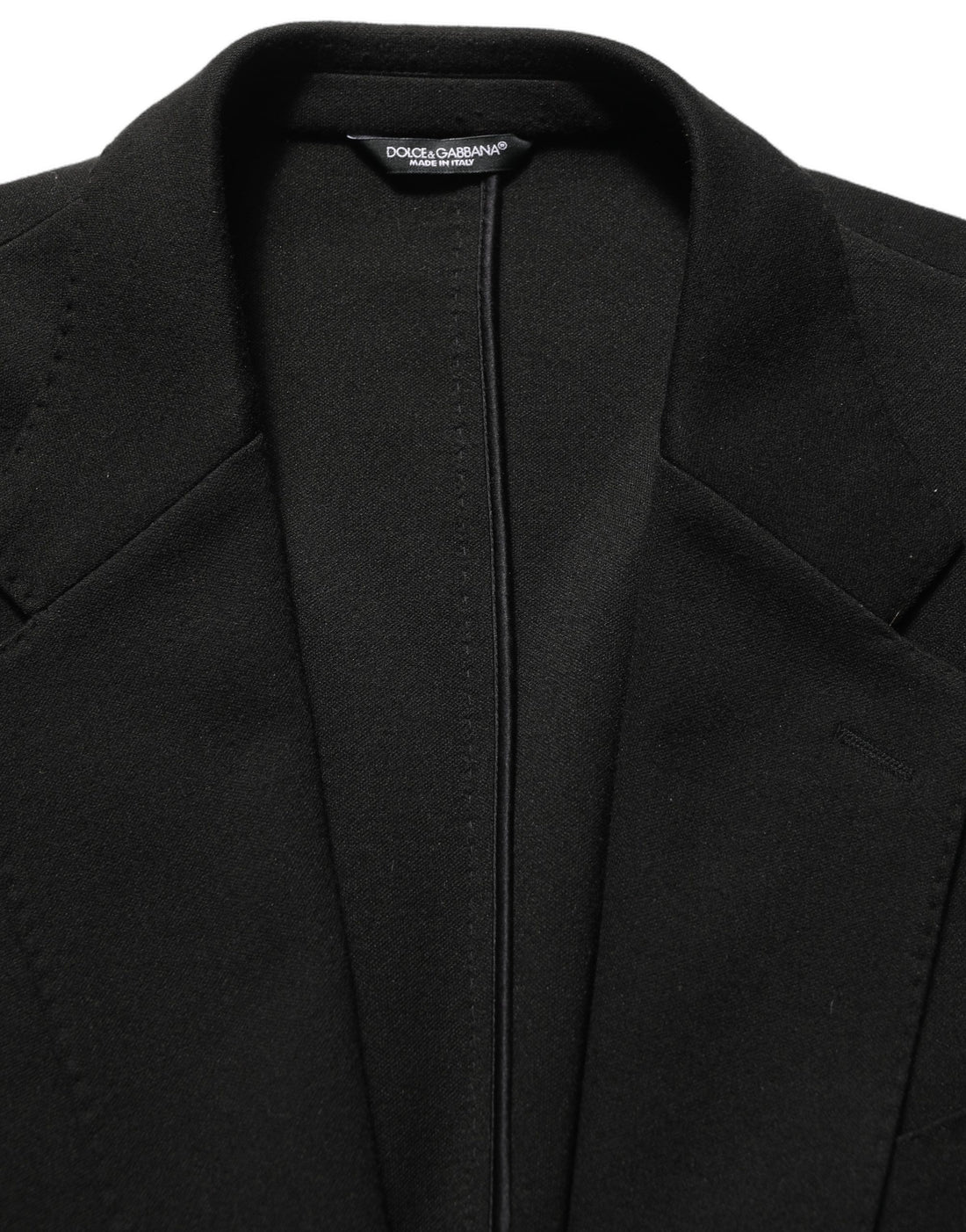 Dolce & Gabbana Black Logo Crest SingleBreasted Coat Blazer