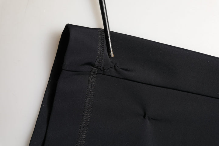 Dolce & Gabbana Black DGVIB3 Stretch Jersey Midi Pencil Cut Skirt
