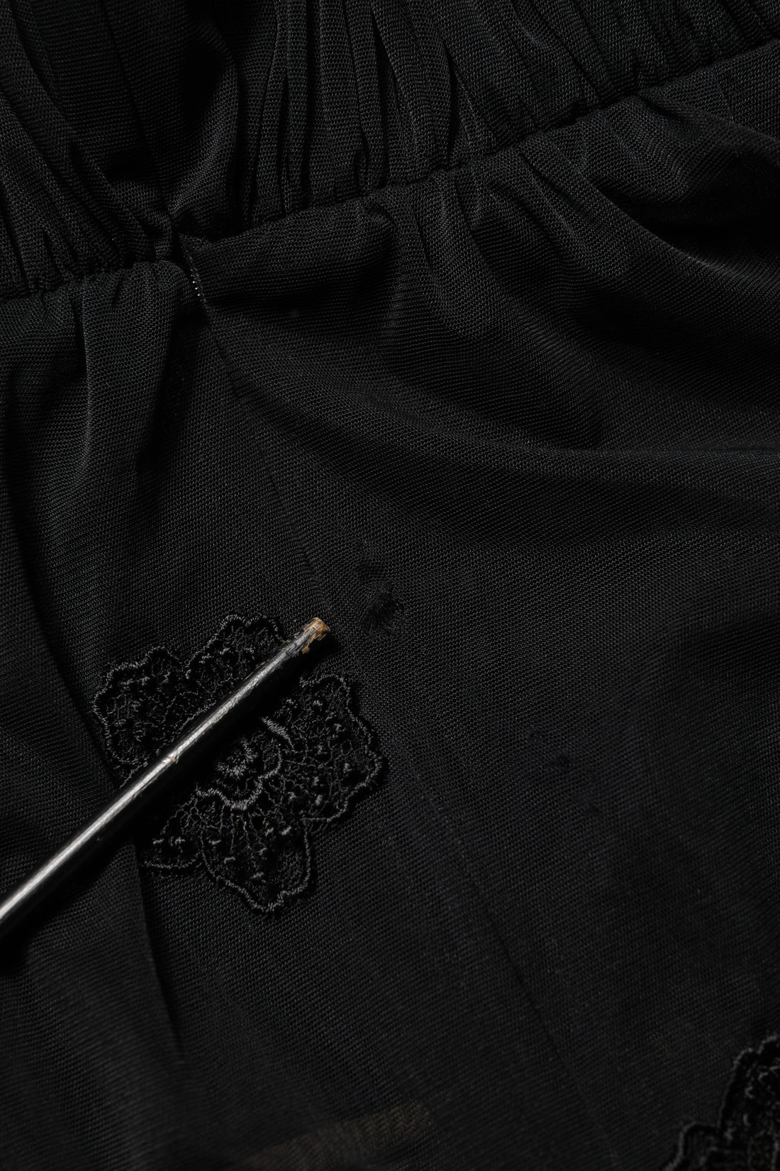 Dolce & Gabbana Black Polyester Mesh Sheer Crewneck Blouse Top