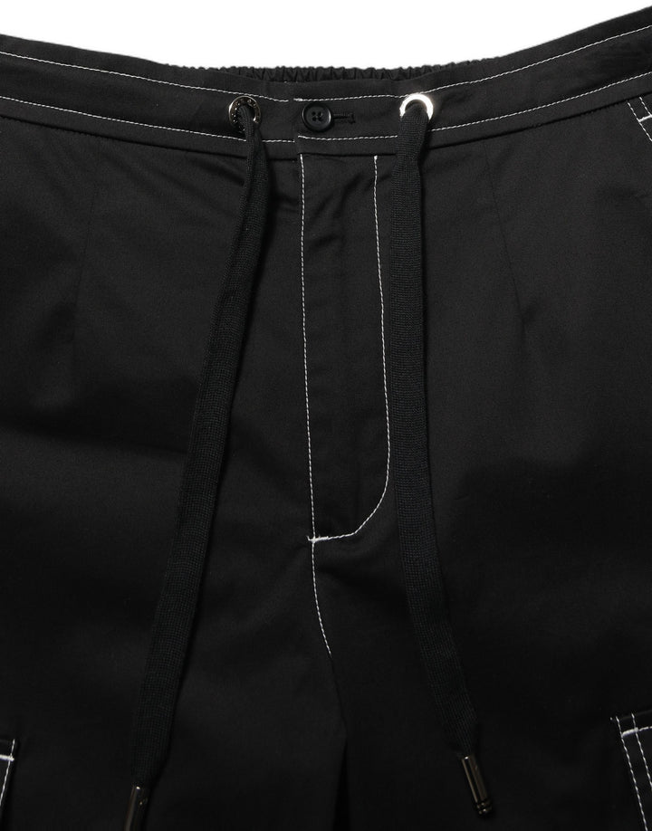 Dolce & Gabbana Black Vibe Cargo High Waist Straight Pants