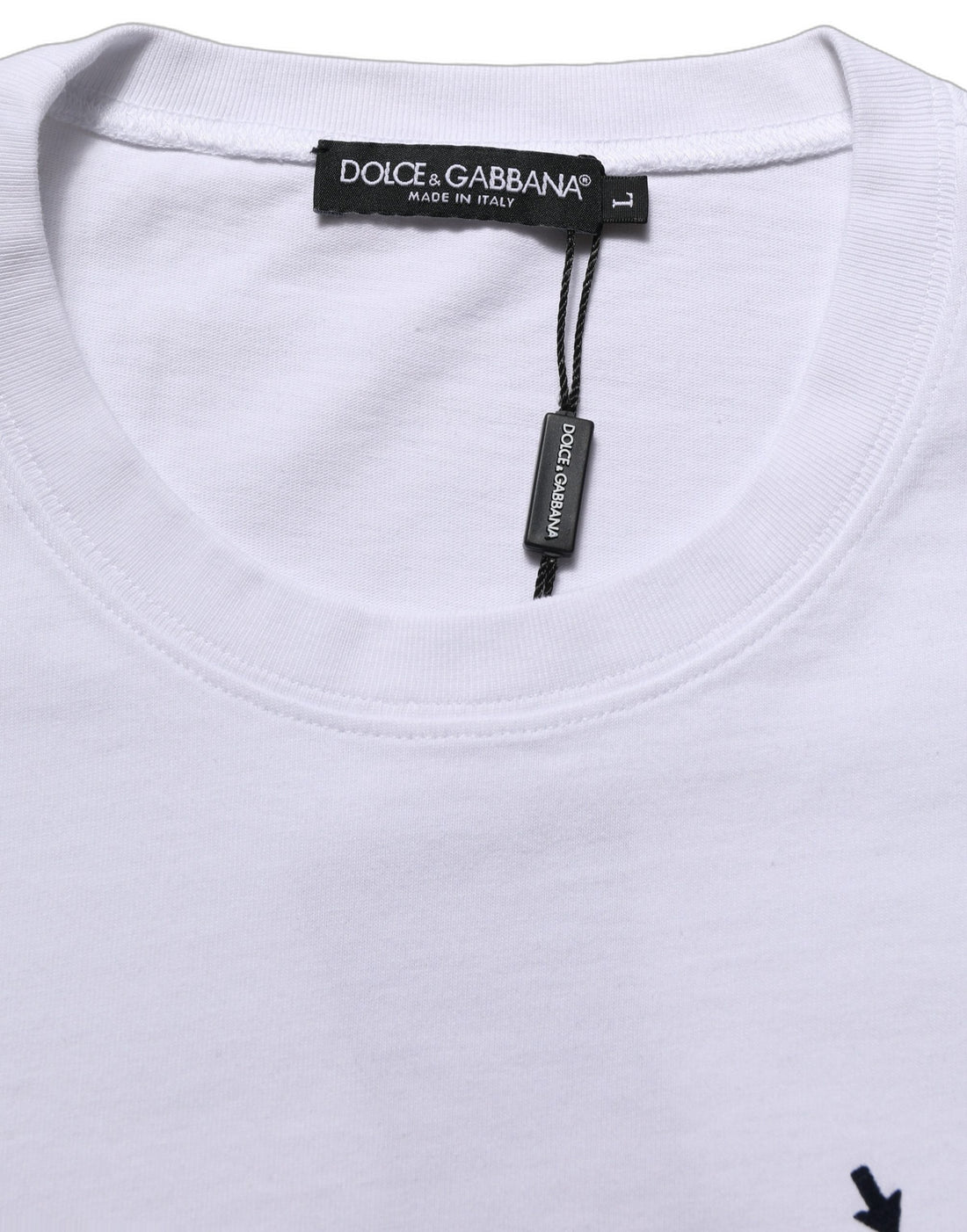 Dolce & Gabbana White Blue Stripe Cotton Short Sleeve T-shirt