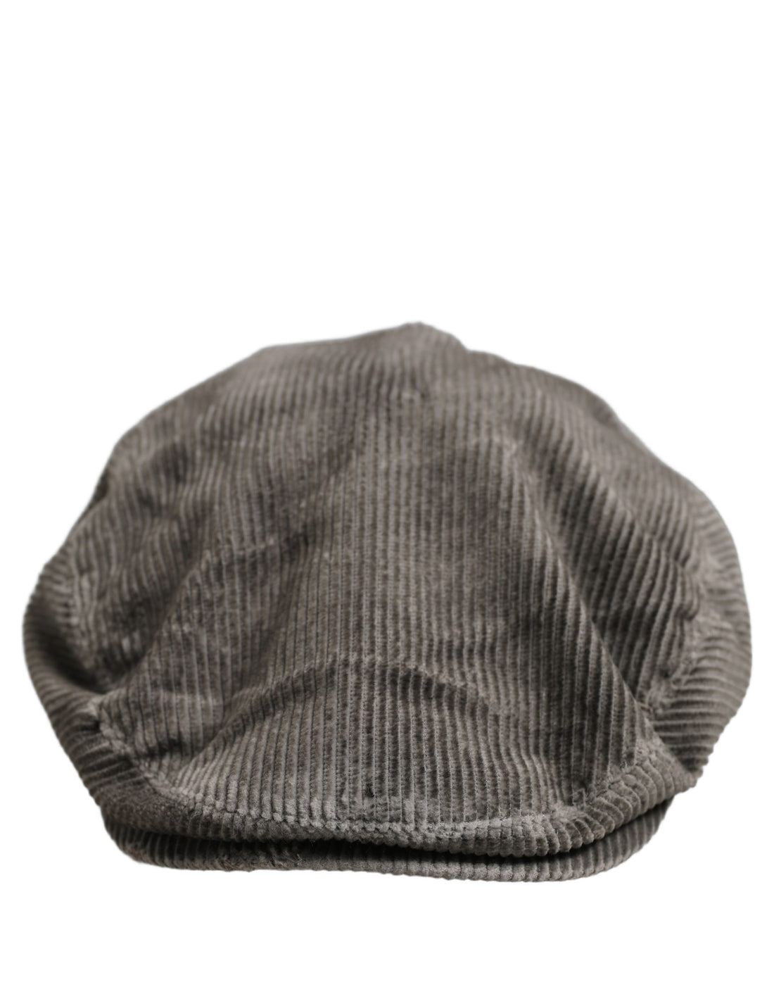 Dolce & Gabbana Men Grey Cotton Corduroy Cloth Newsboy Cap Hat