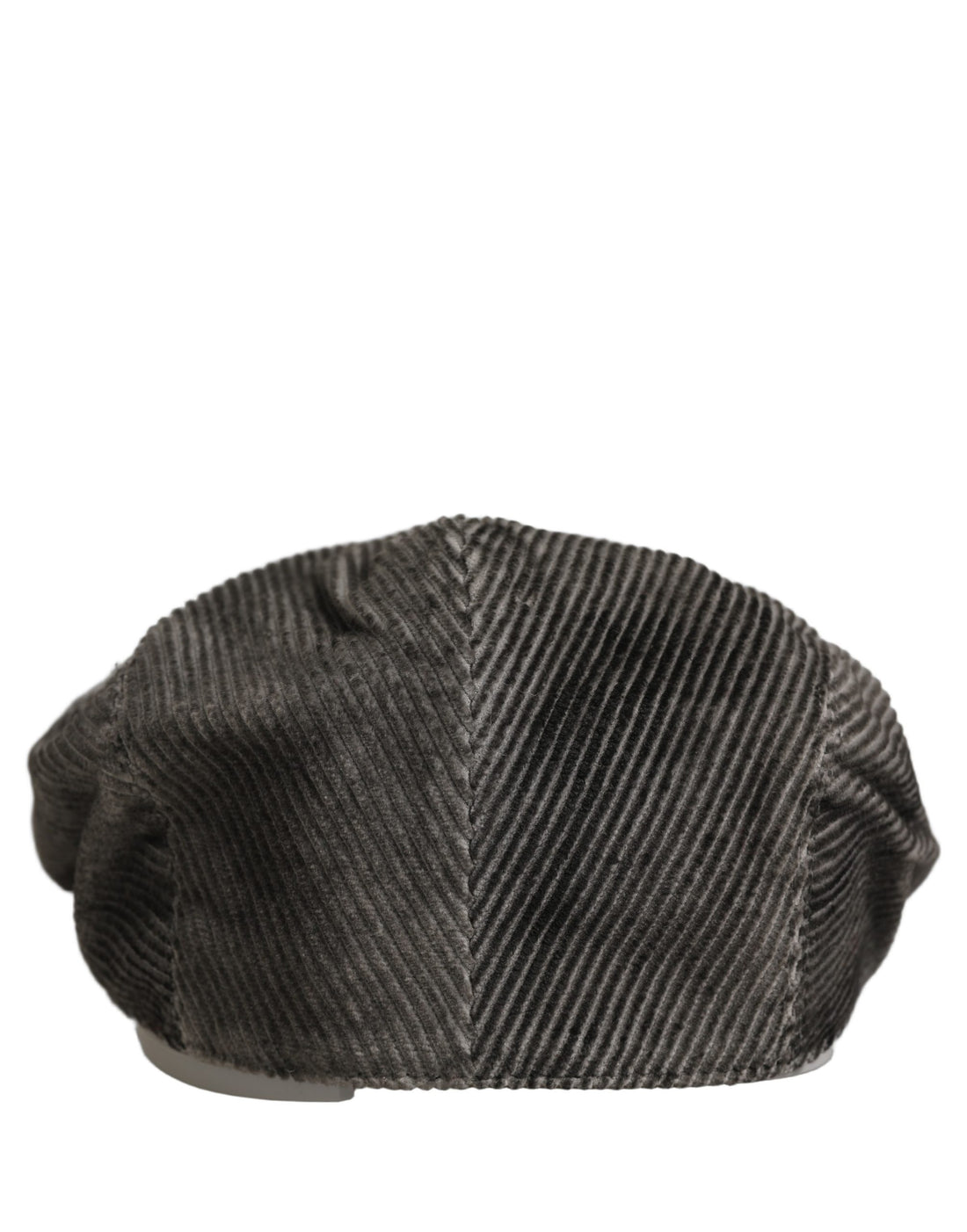 Dolce & Gabbana Men Grey Cotton Corduroy Cloth Newsboy Cap Hat