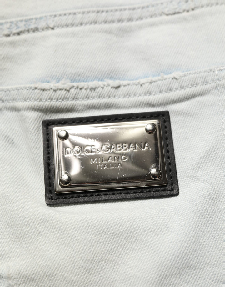 Dolce & Gabbana Light Blue Cotton Stretch Skinny Denim Jeans