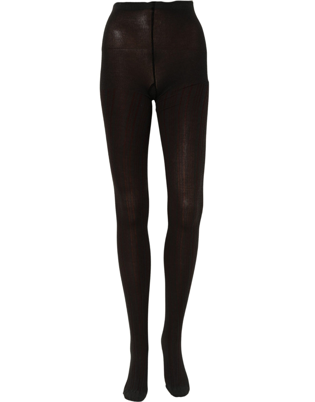 Dolce & Gabbana Socks Black Wool Tights Stocking Pantyhose One Size
