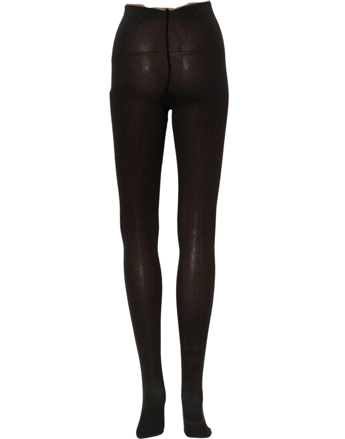 Dolce & Gabbana Socks Black Wool Tights Stocking Pantyhose One Size