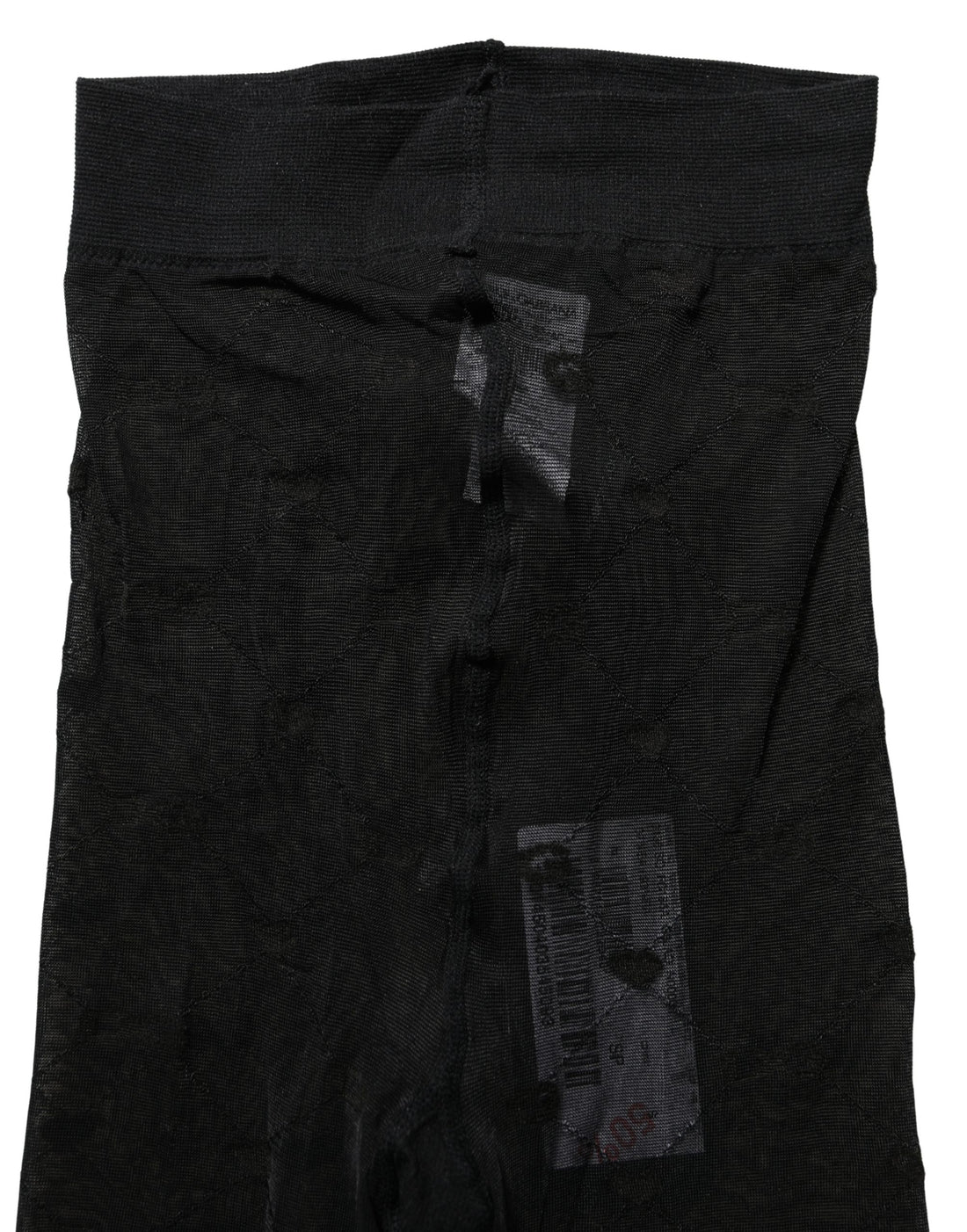 Dolce & Gabbana Black Nylon Logo Tights Stocking Pantyhose Socks