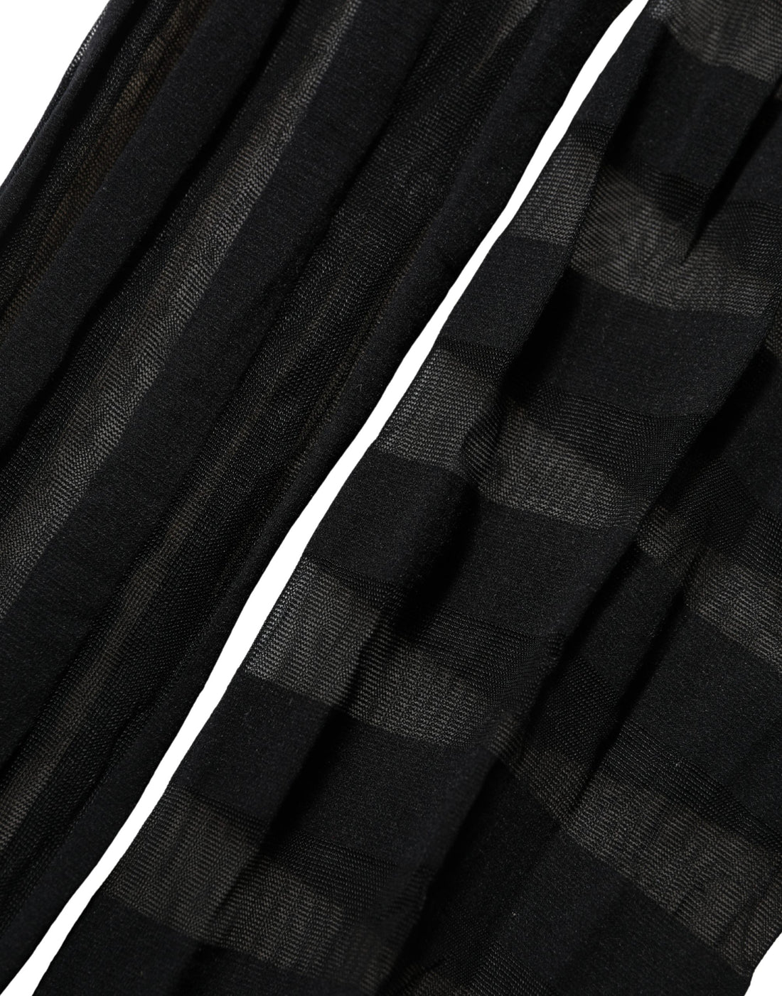 Dolce & Gabbana Black Stripes Tights Stockings Pantyhose Socks
