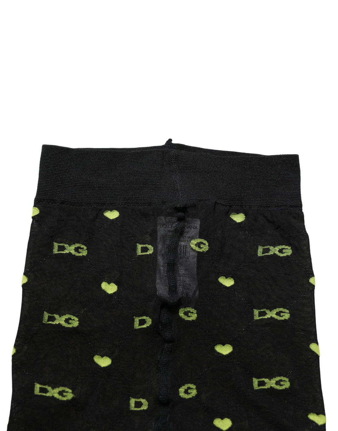Dolce & Gabbana Black Nylon Logo Tights Stocking Pantyhose Socks