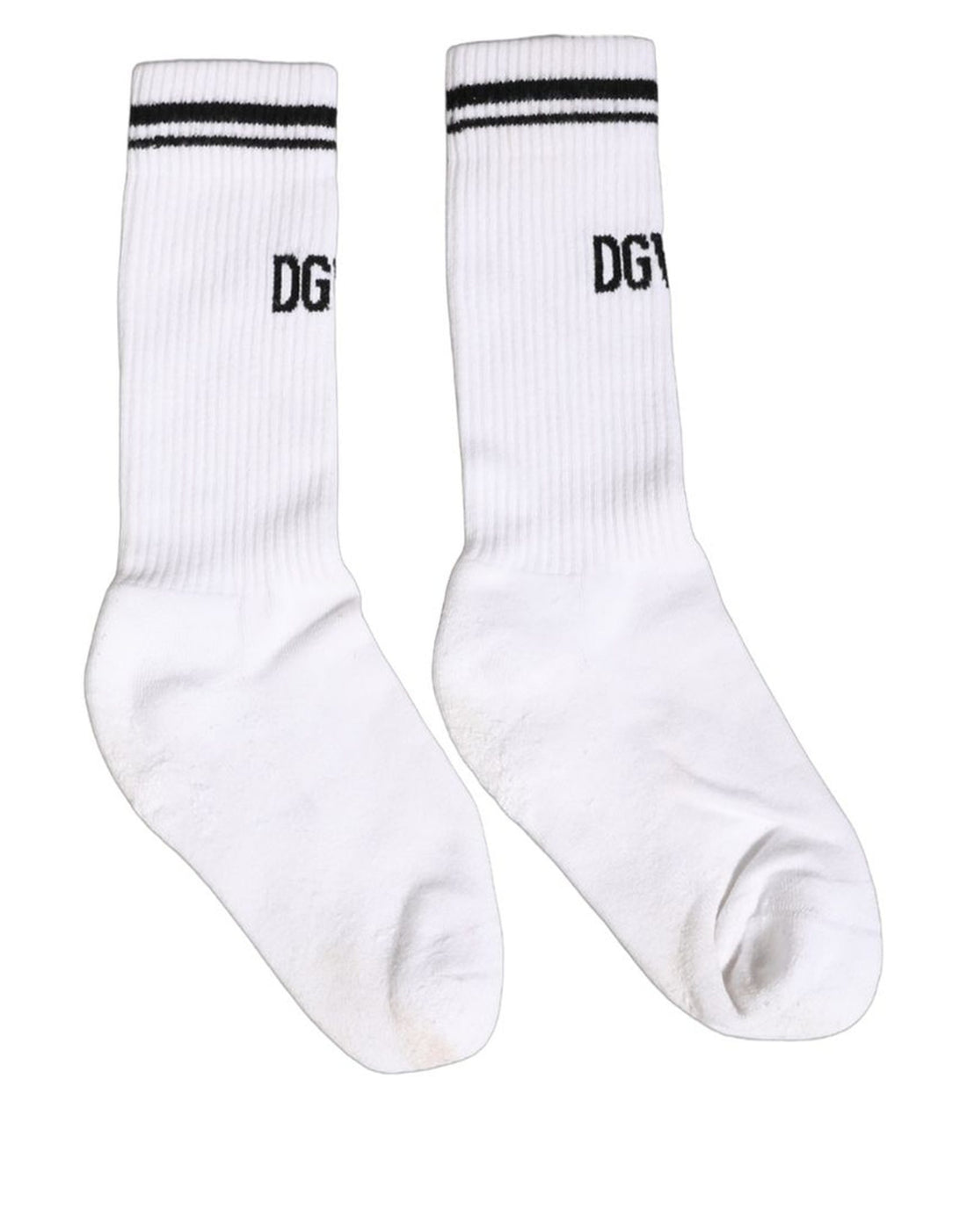 Dolce & Gabbana Men White DGVIB3 Cotton Mid Calf Accessory Socks