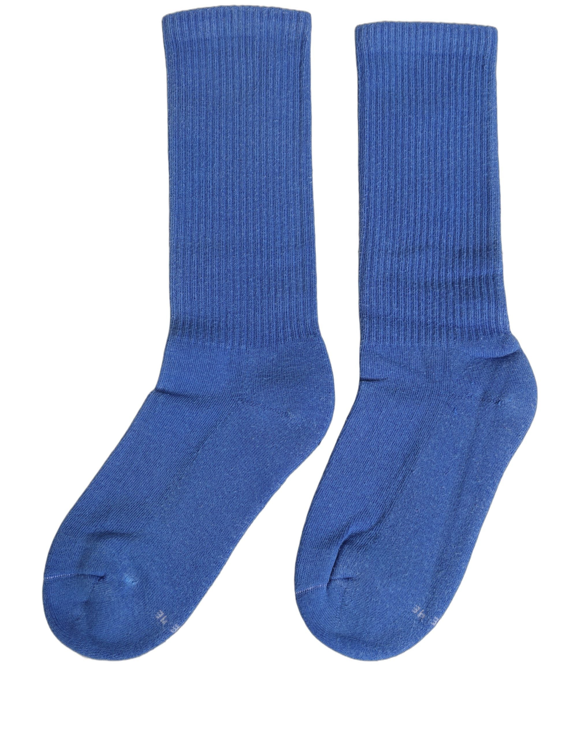 Dolce & Gabbana Blue Cotton Ribbed Mid Calf Women Accessory Socks