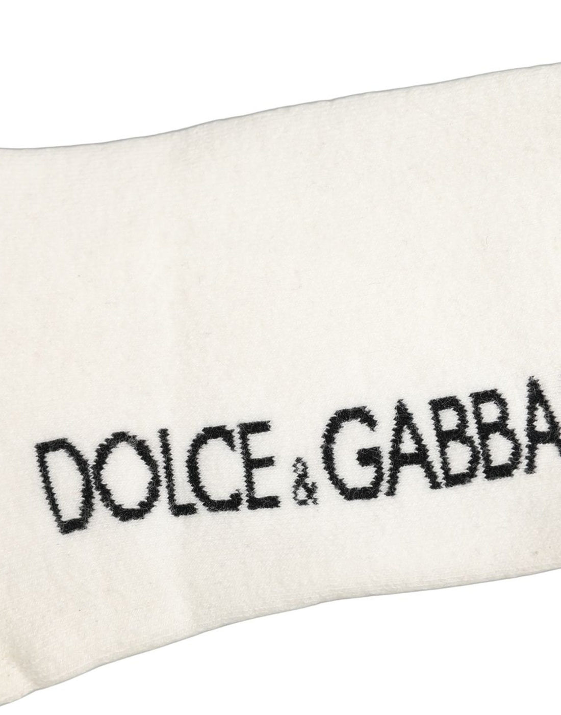 Dolce & Gabbana White Black Cotton Ankle Length DG Logo Socks